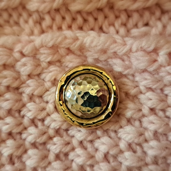 Inis crafts 100 per cent merino sweater cardigan in pink medium from ireland - Picture 4 of 4